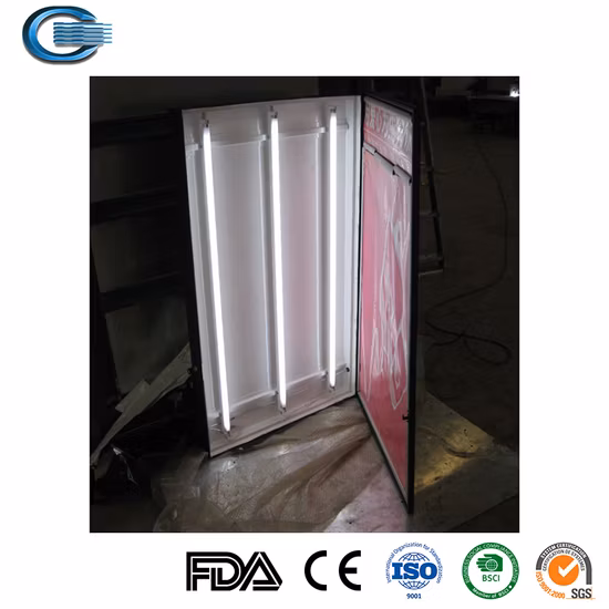 Marco de caja de luz de tela sin marco LED Seg de alta resolución de aluminio Huasheng