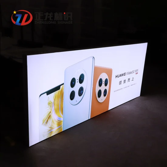 Caja de luz LED de película suave con súper iluminada con caja de luz con iluminación frontal de borde de aluminio